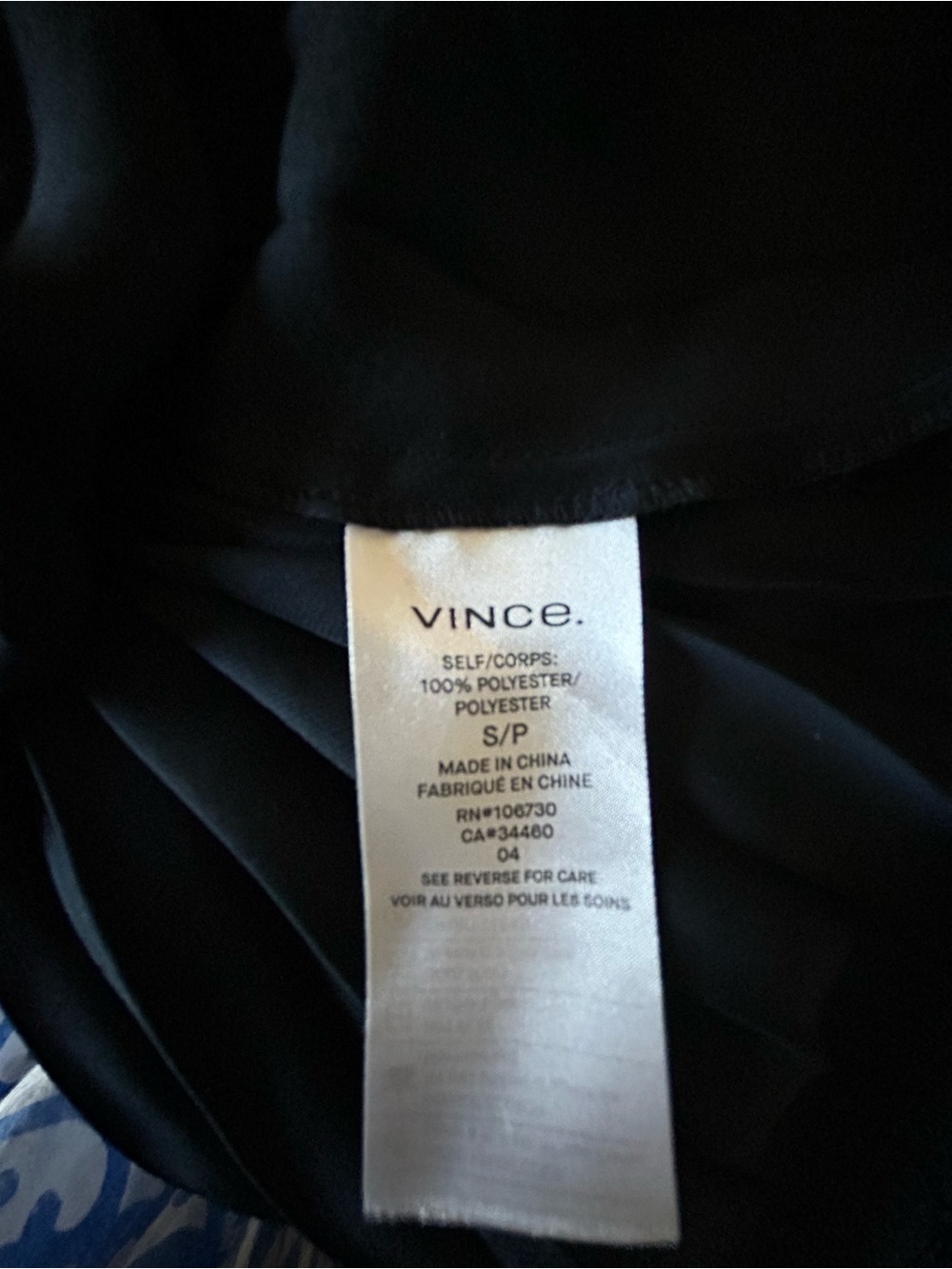 Vince Black Pleated Blouse size S - Picture 6 of 7